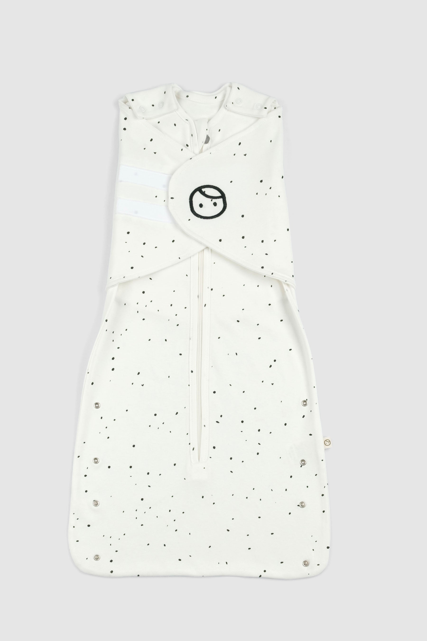 Organic Baby Sleeping Bag – Adjustable 0.5 TOG (Dots Pattern)