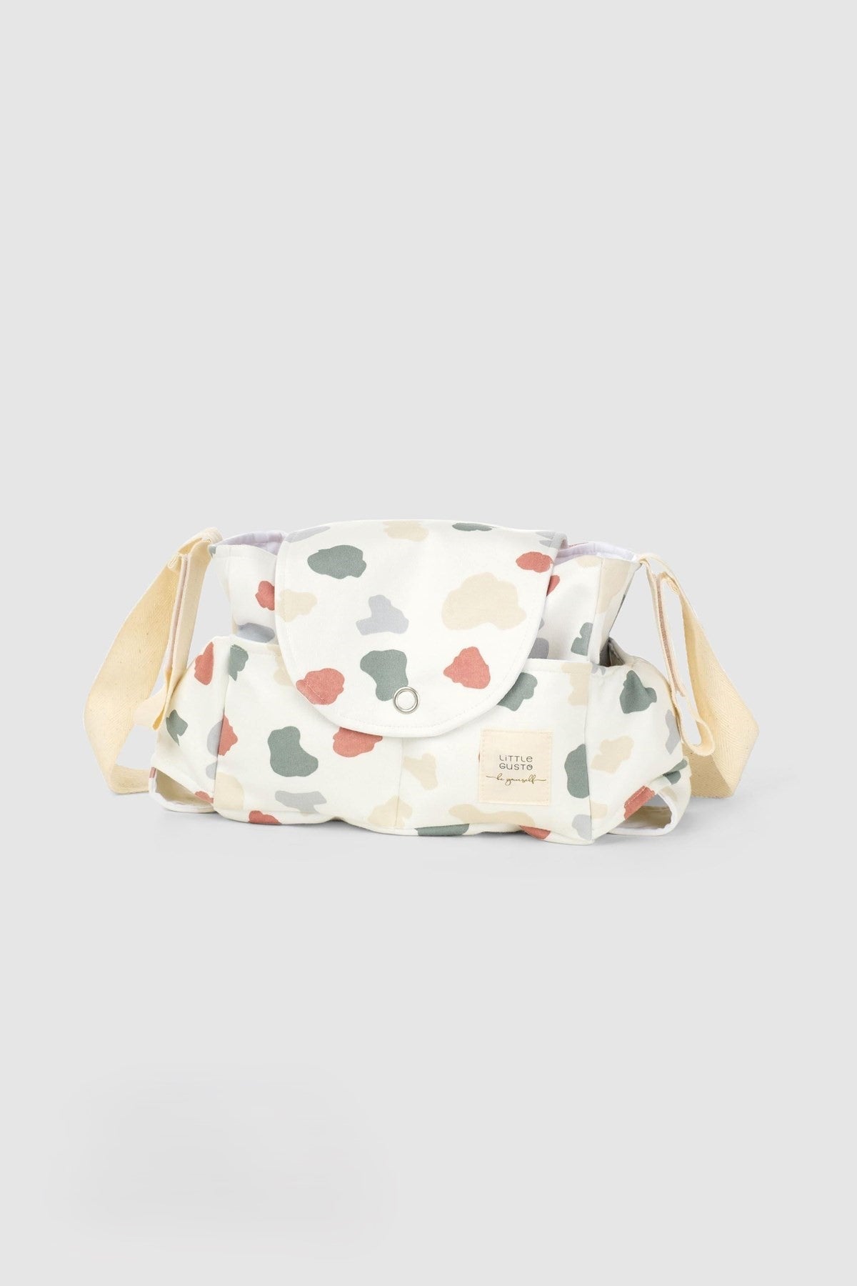 Organic Cotton Baby Stroller Organiser – Waterproof Pram Bag with Animal Print