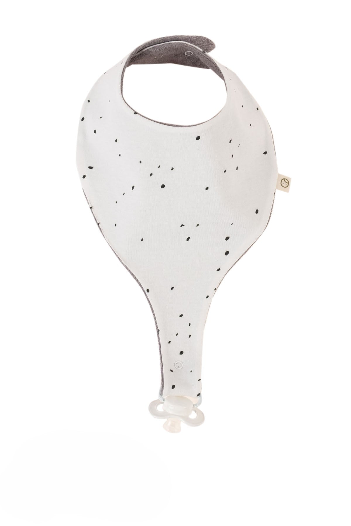 Organic Baby Bandana Bibs with Pacifier Clip – 2 Pack (Dots Pattern)