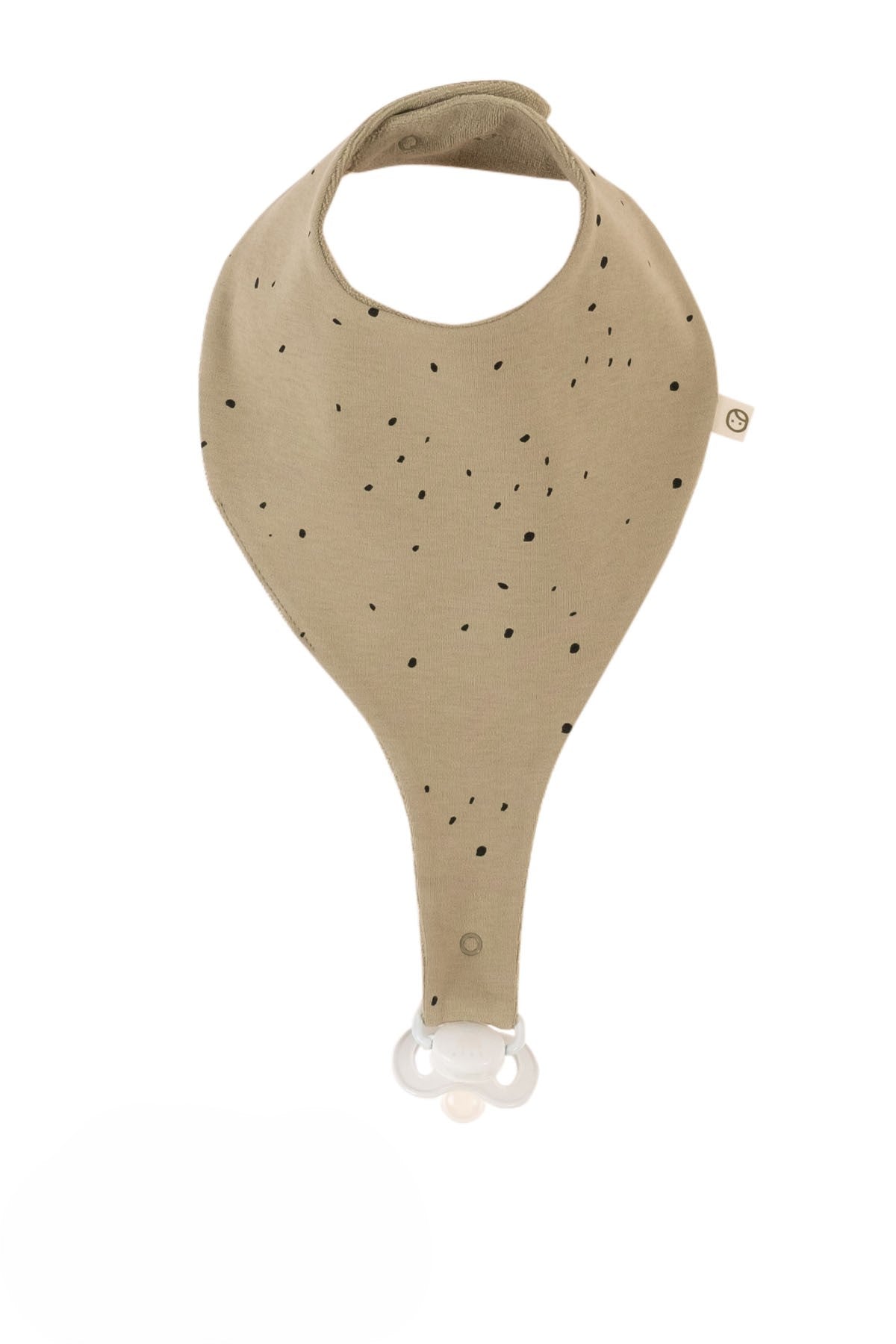 Organic Baby Bandana Bibs with Pacifier Clip – 2 Pack (Dots Pattern)