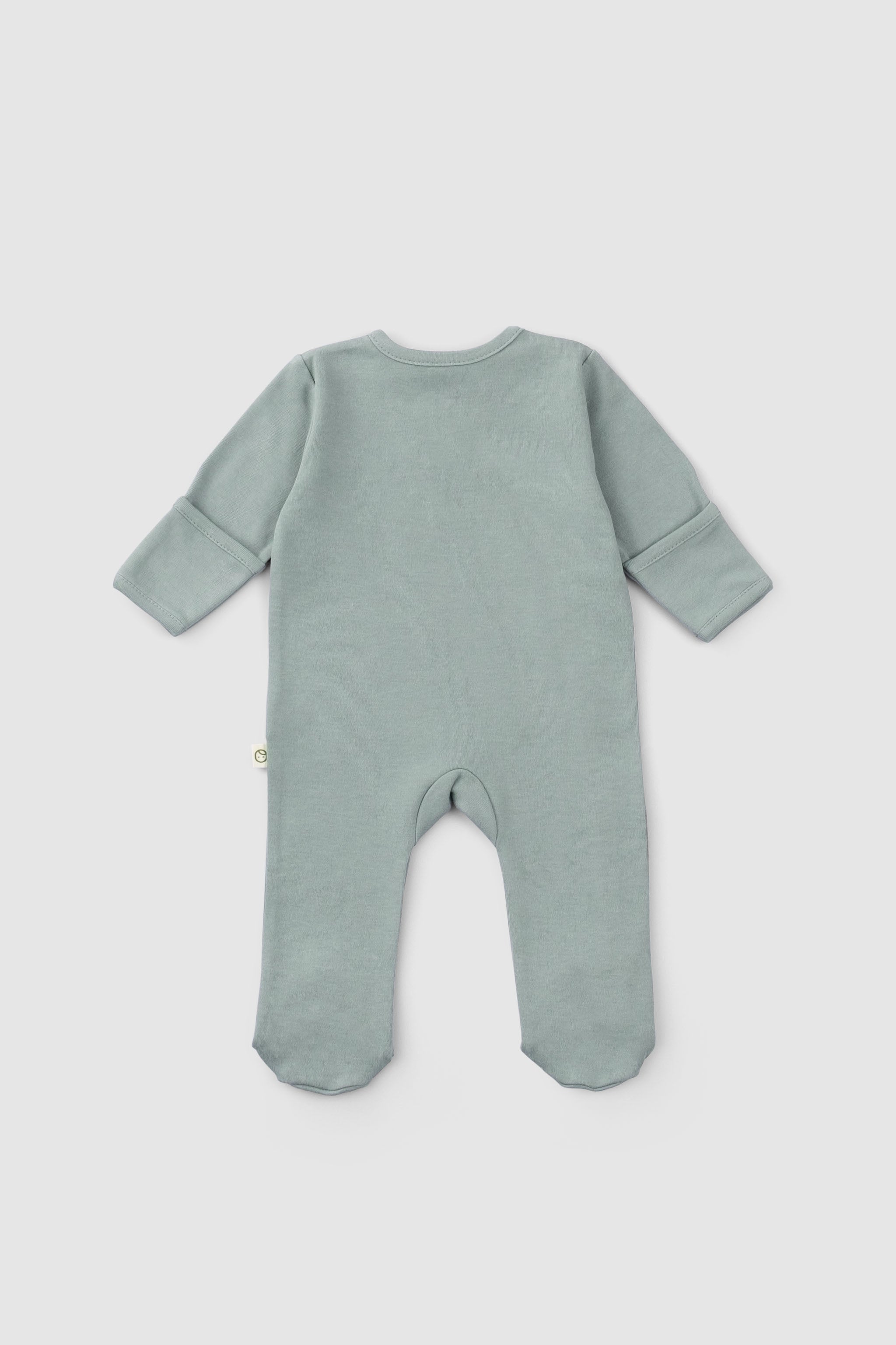 Organic Baby Sleepsuits – Long Sleeve Footed 2-Pack (Green)