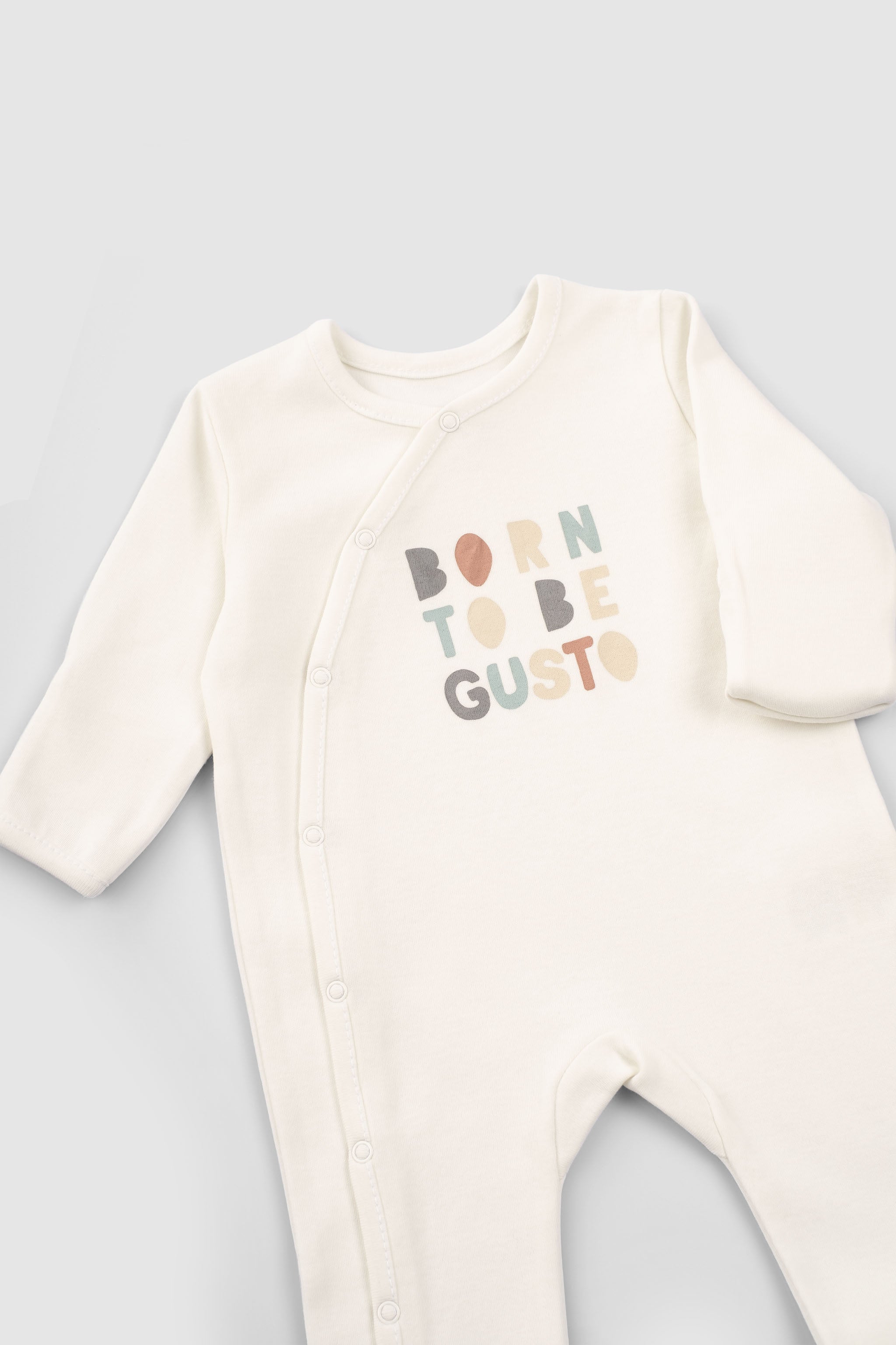 Organic Baby Sleepsuit - Long Sleeve Footed 2-Pack (Animal Pattern)