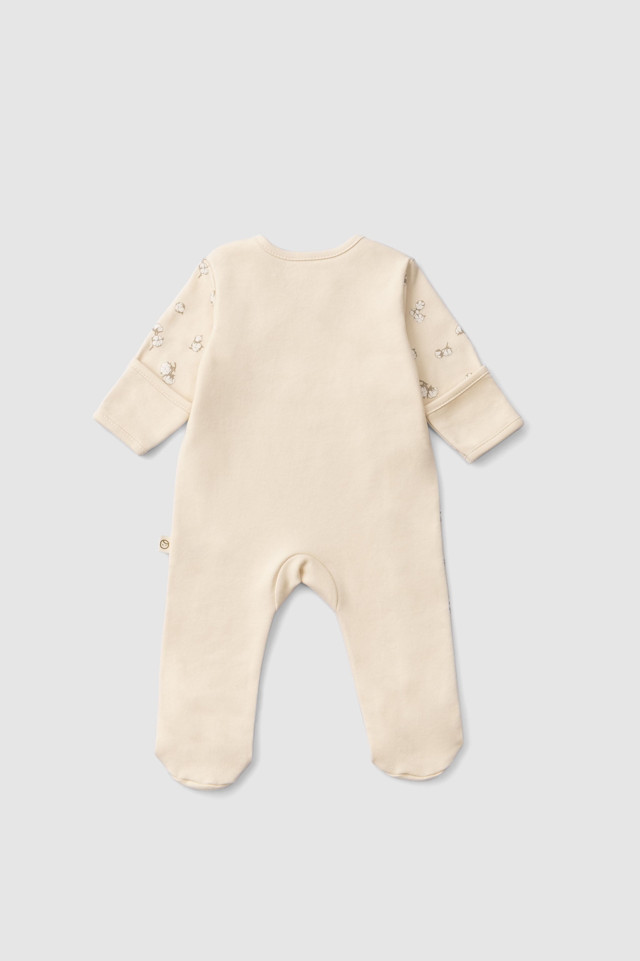 Organic Cotton Baby Sleepsuit – 3-Pack Footed Onesie with Mitten Cuffs