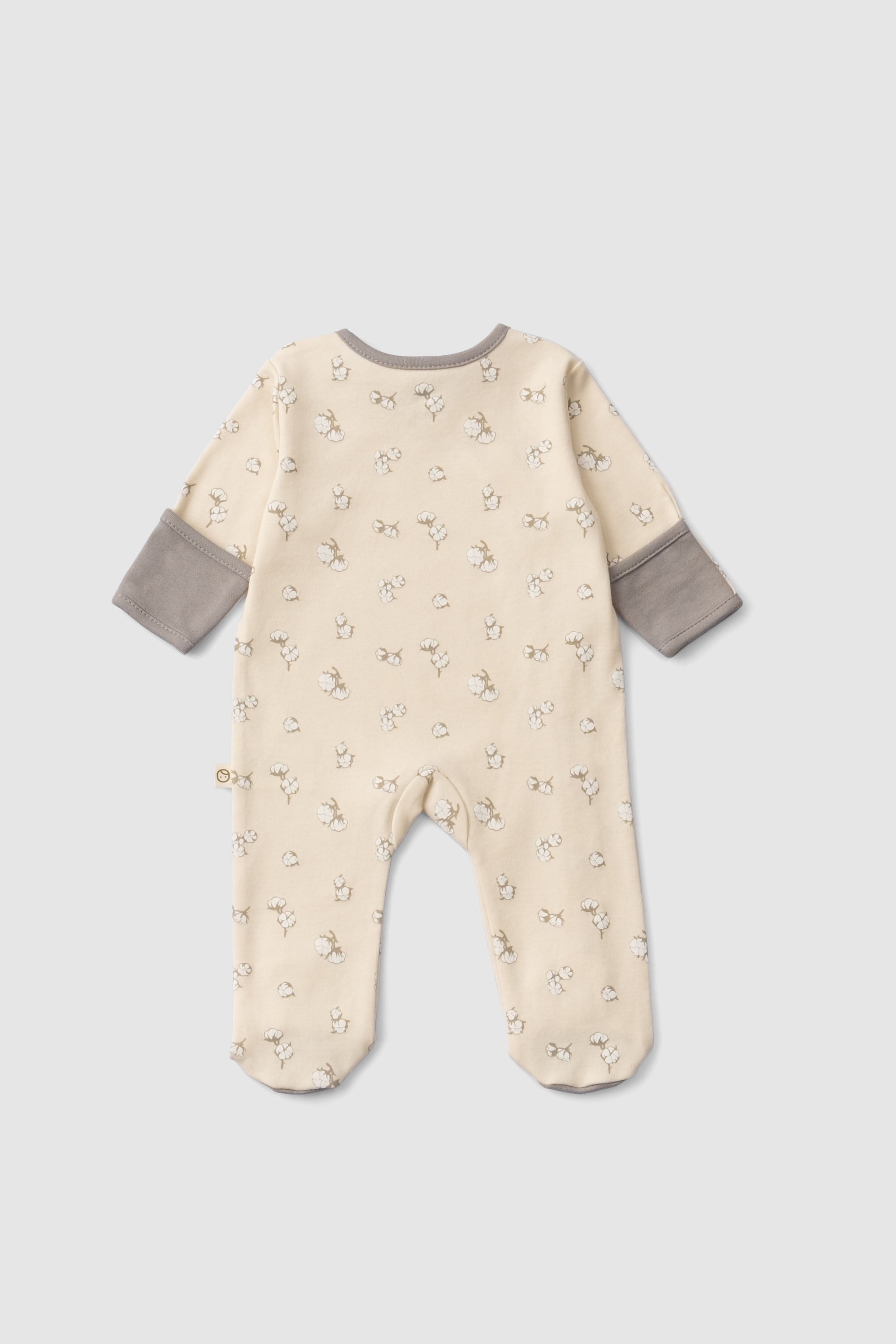 Organic Cotton Baby Sleepsuit – 3-Pack Footed Onesie with Mitten Cuffs