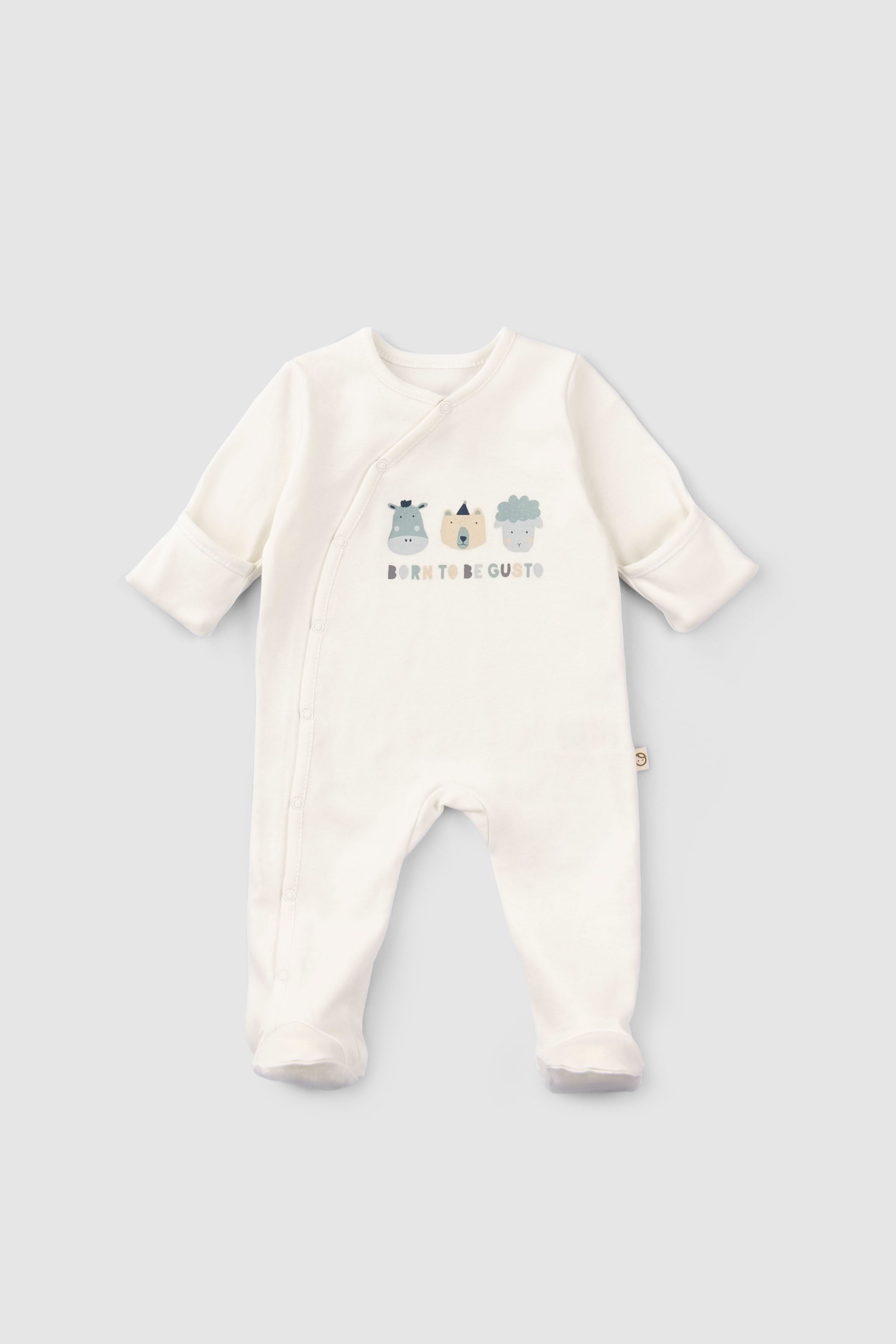Organic Baby Sleepsuits – Long Sleeve Footed 2-Pack (Green)