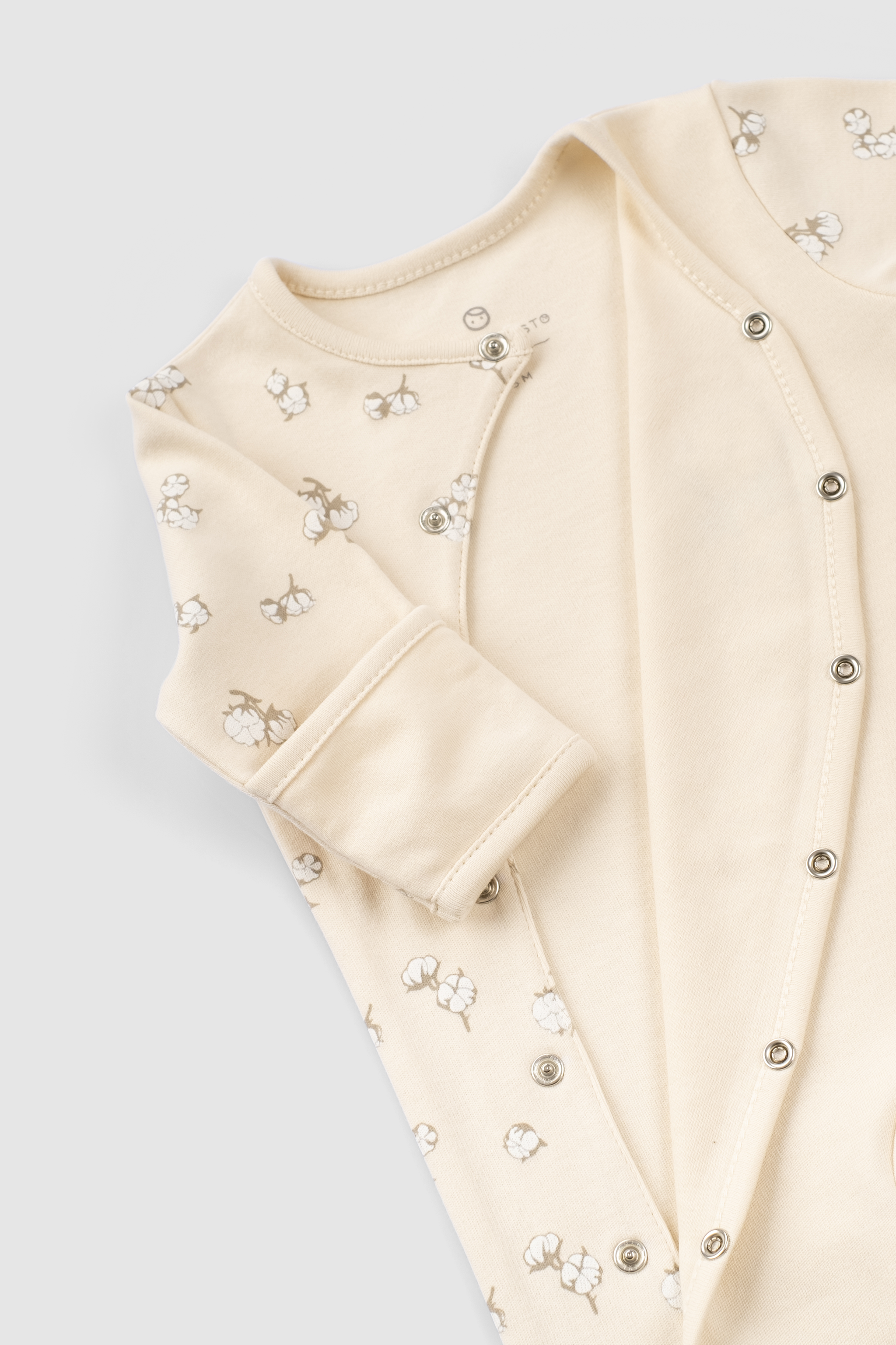 Organic Cotton Baby Sleepsuit – 3-Pack Footed Onesie with Mitten Cuffs