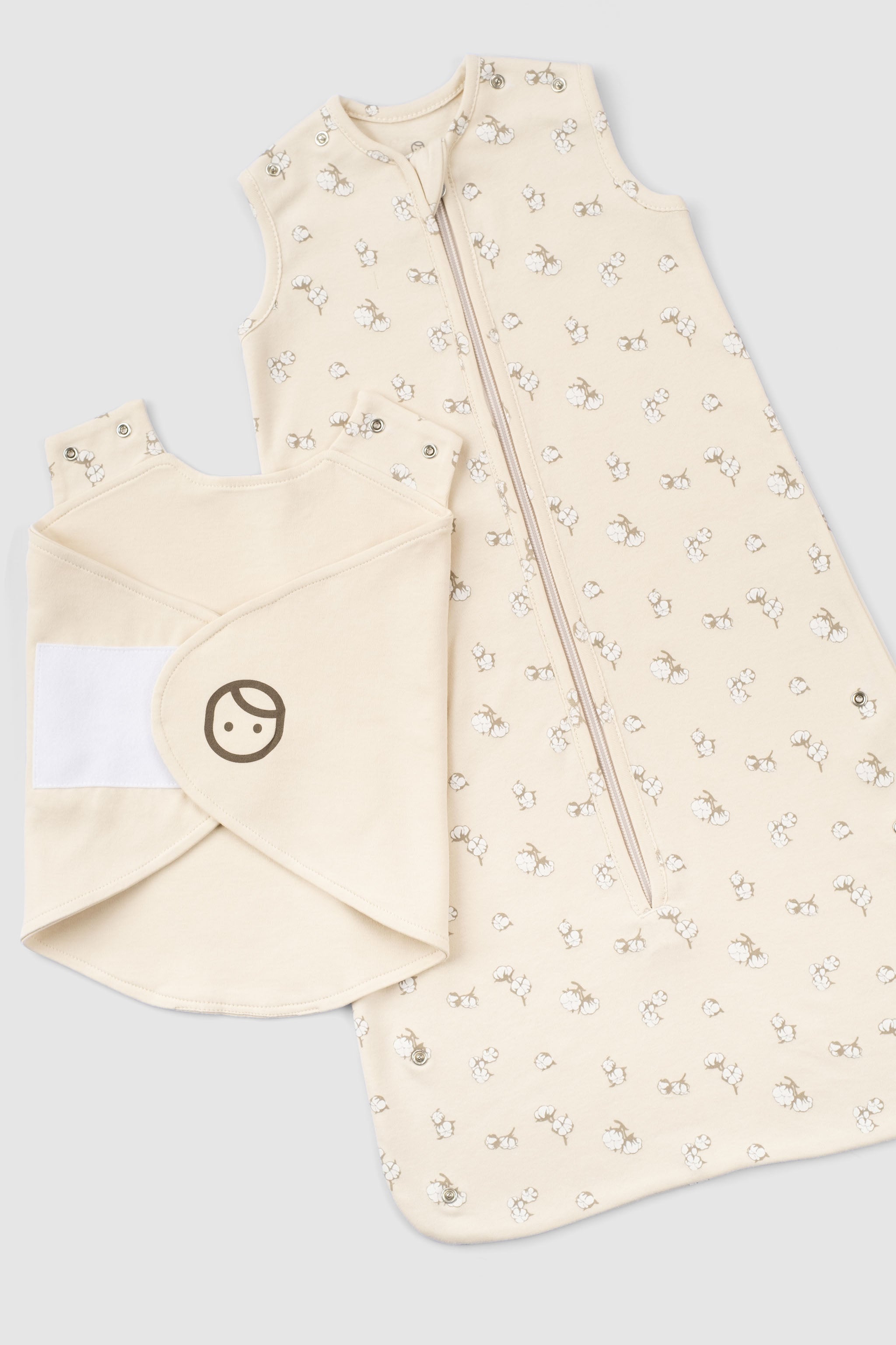 Organic Baby Sleeping Bag – Adjustable 0.5 TOG (Cotton Pattern)