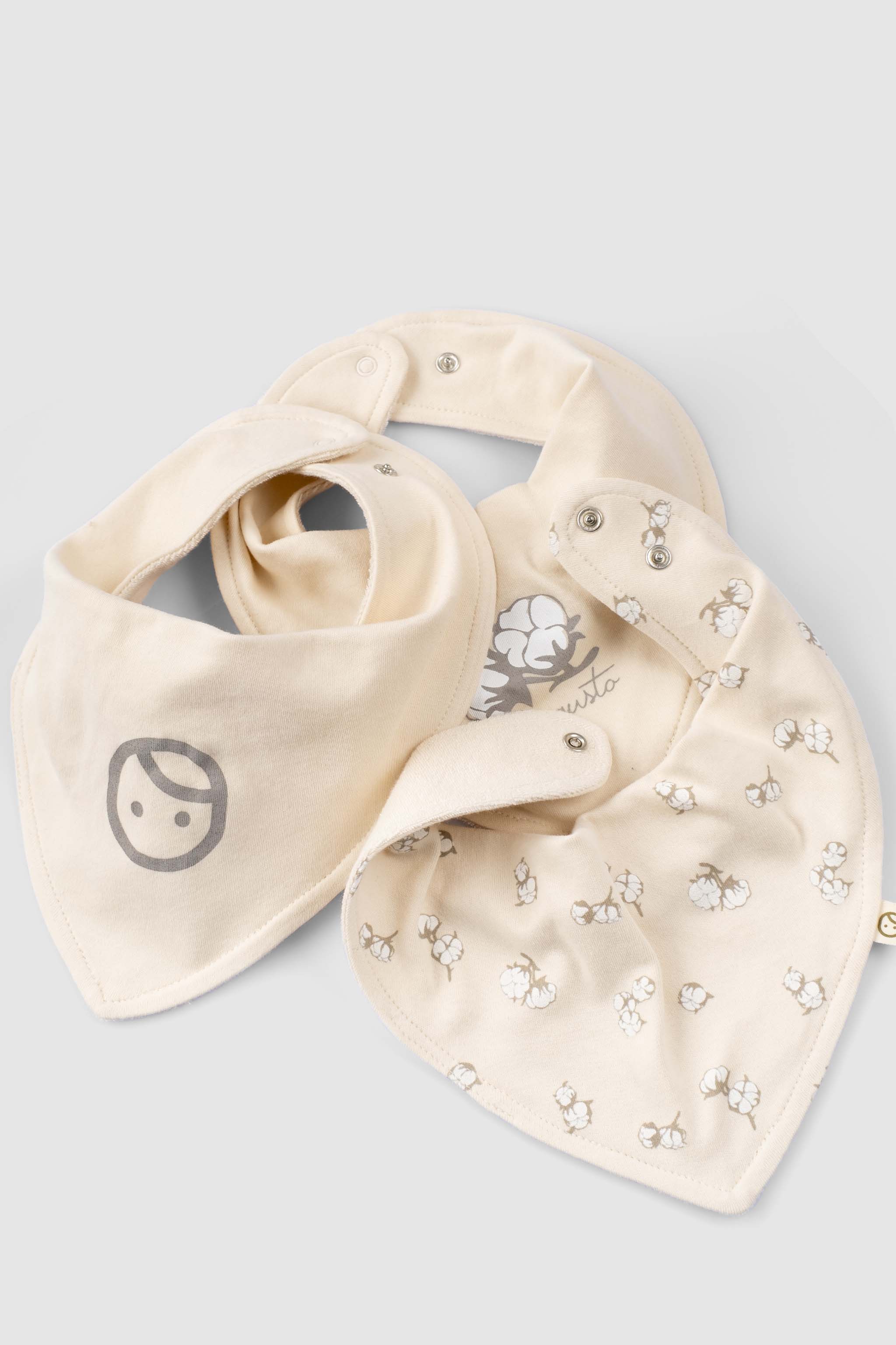 Organic Baby Bandana Bibs – Waterproof Adjustable 3-Pack (Cotton Pattern)
