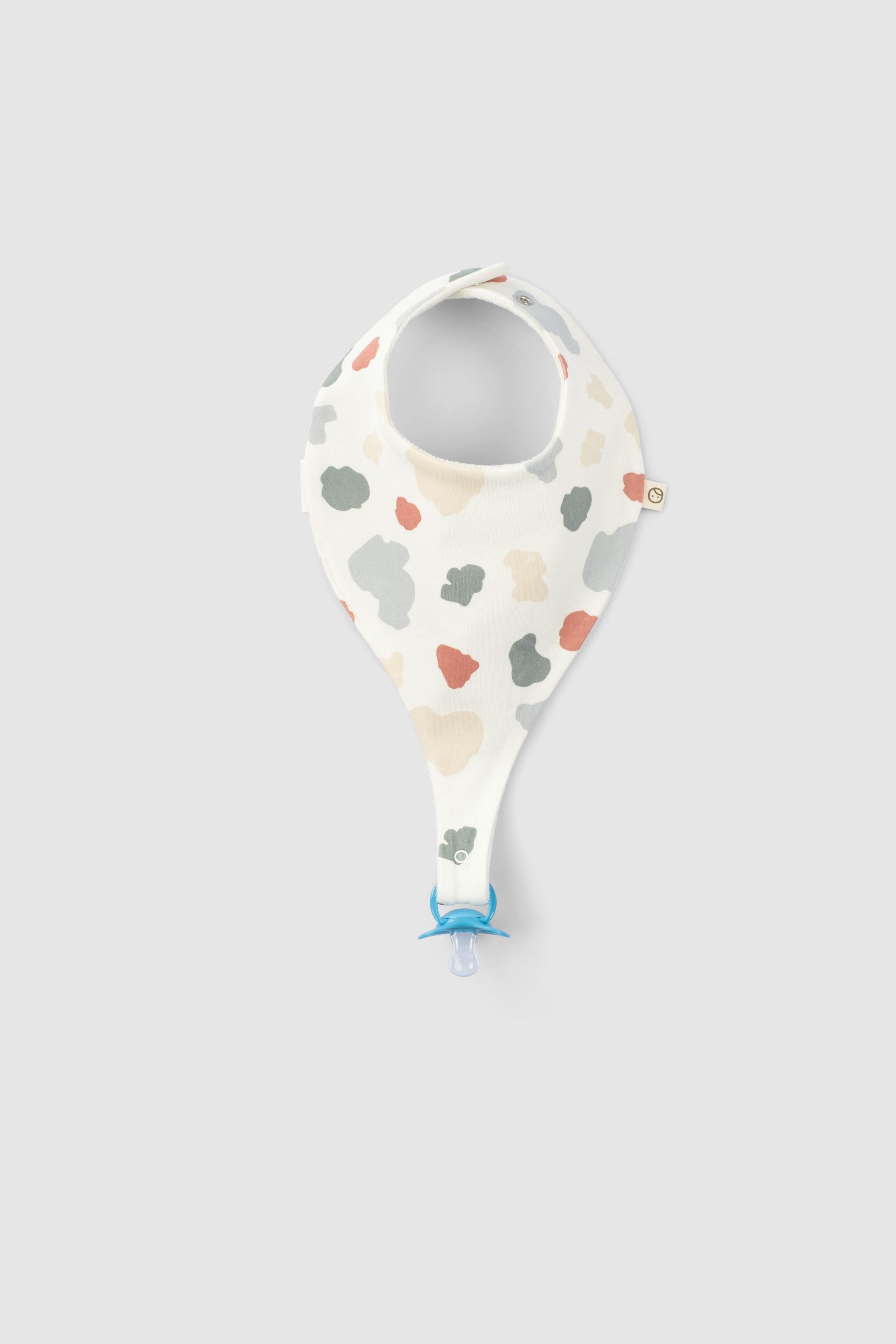 Organic Baby Bandana Bibs with Pacifier Clip - 2-Pack Teething & Drooling Set