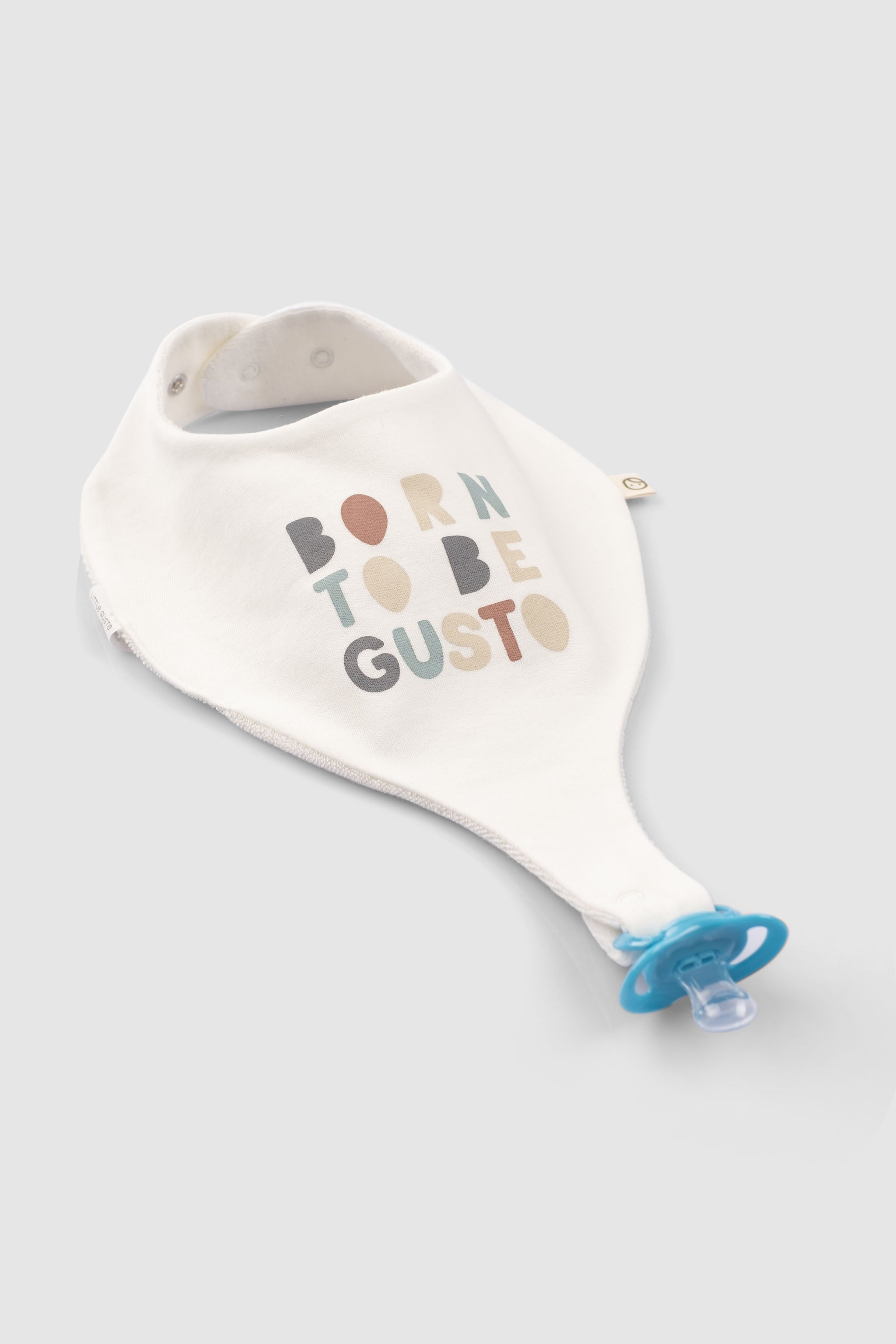 Organic Baby Bandana Bibs with Pacifier Clip - 2-Pack Teething & Drooling Set