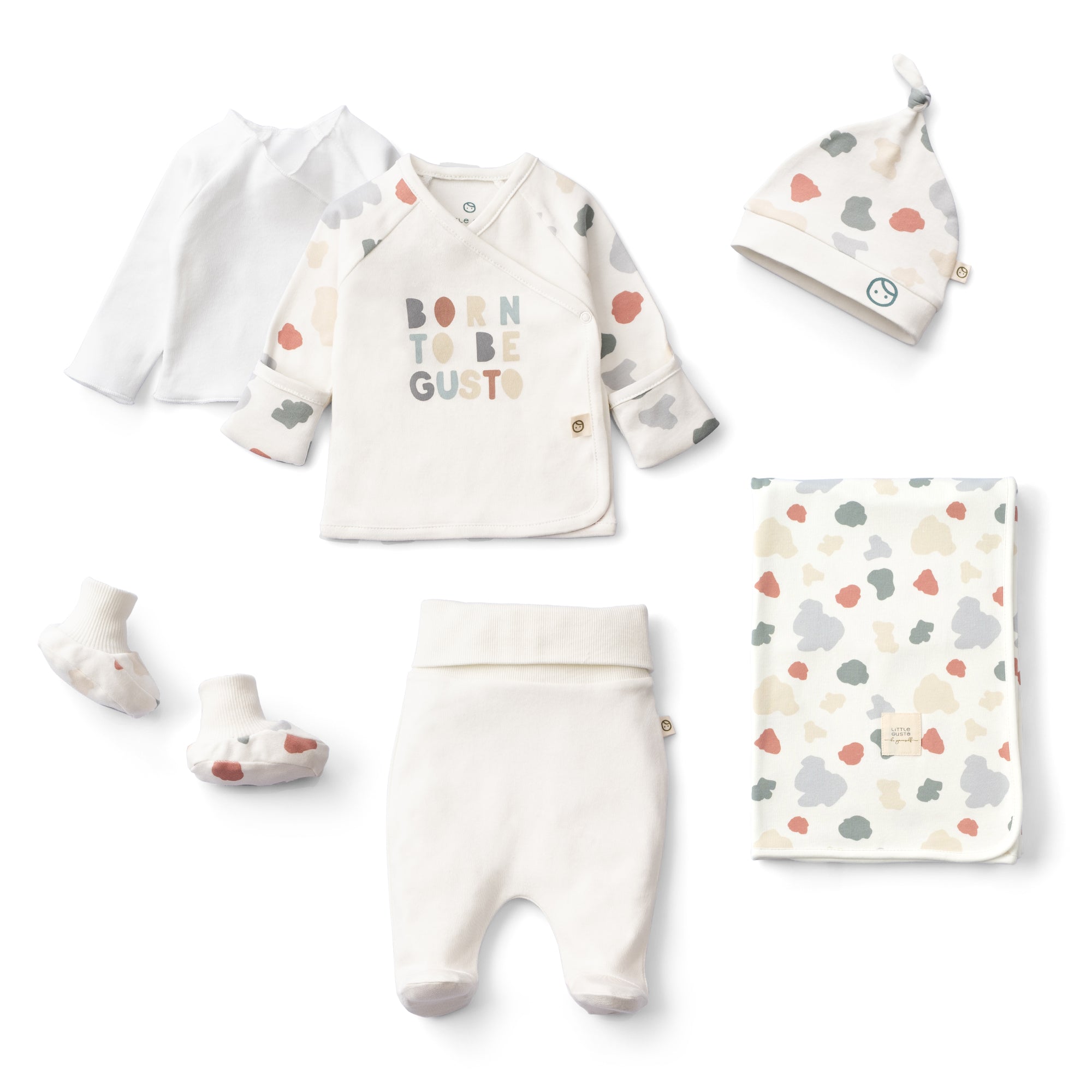 Organic Newborn Coming Home Outfit – 6-Piece Set with Blanket