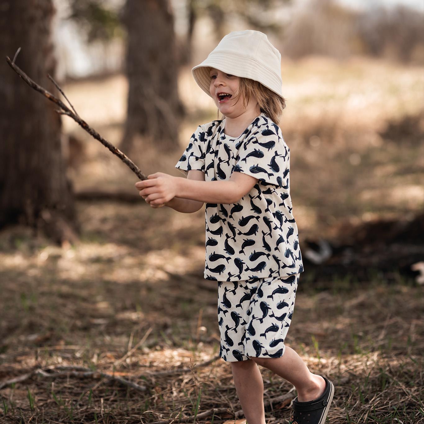 Whale Shorts Pajamas
