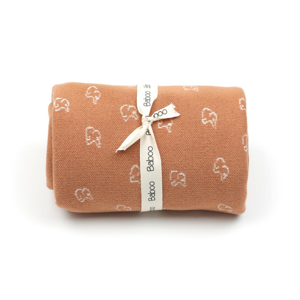 Blanket Beanie Booties Gift Set Brown