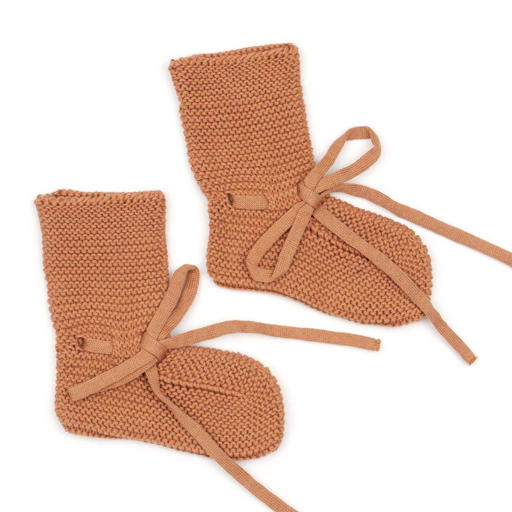 Blanket Beanie Booties Gift Set Brown