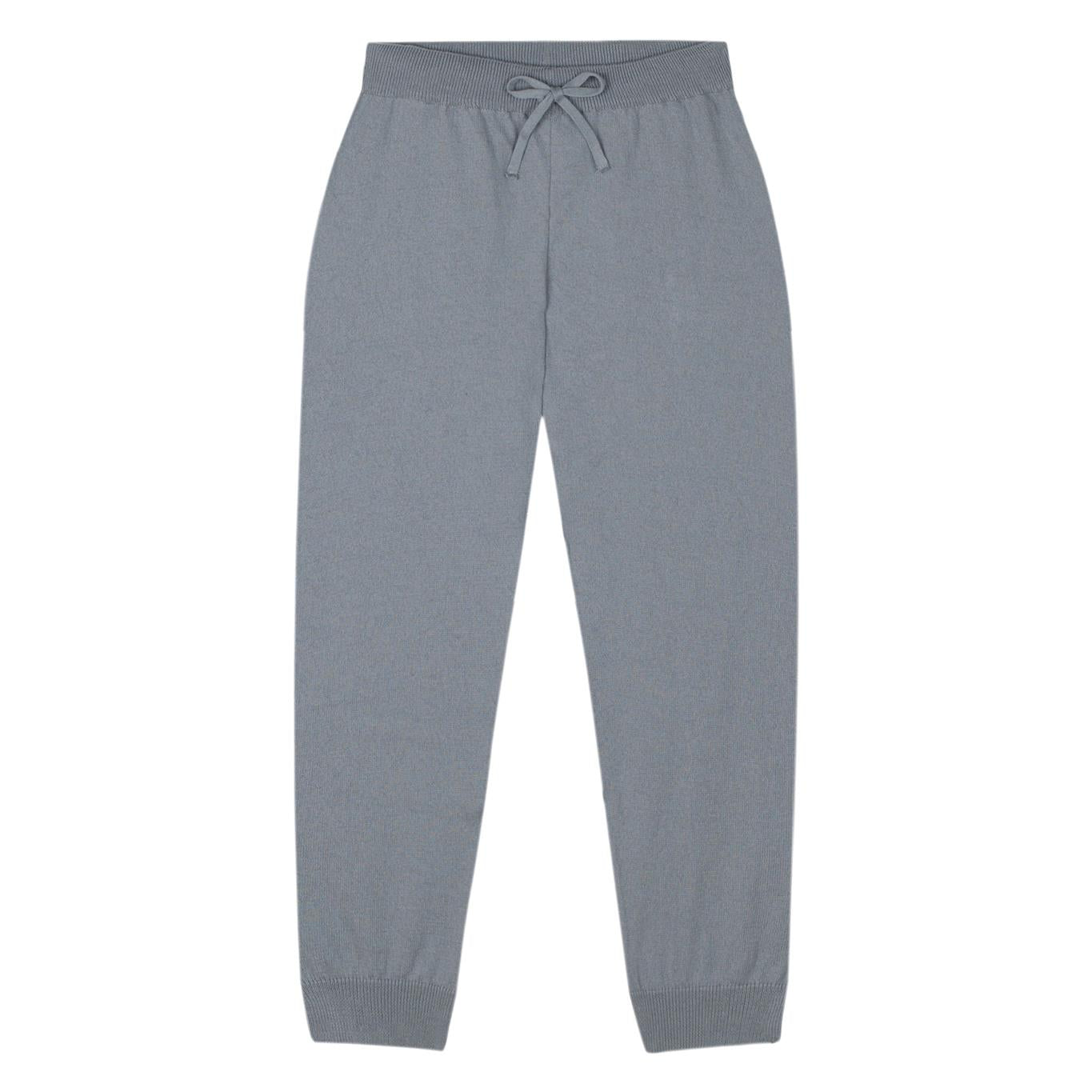 White Striped Gray Knitwear Tracksuit Set