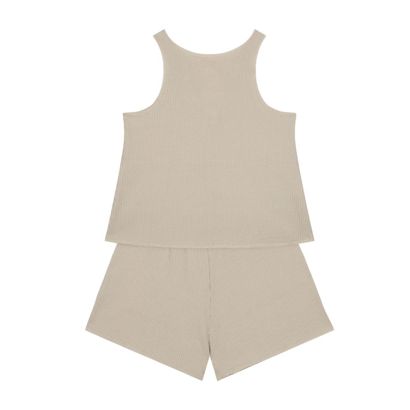 Set with Shorts and Ribbon Detail on Neck