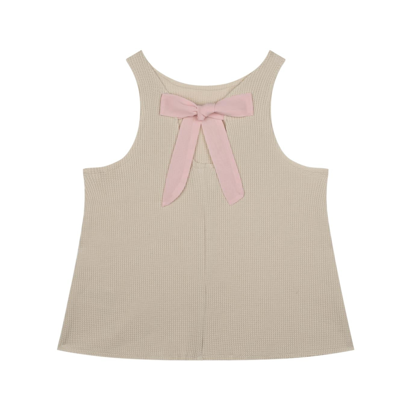 Set with Shorts and Ribbon Detail on Neck