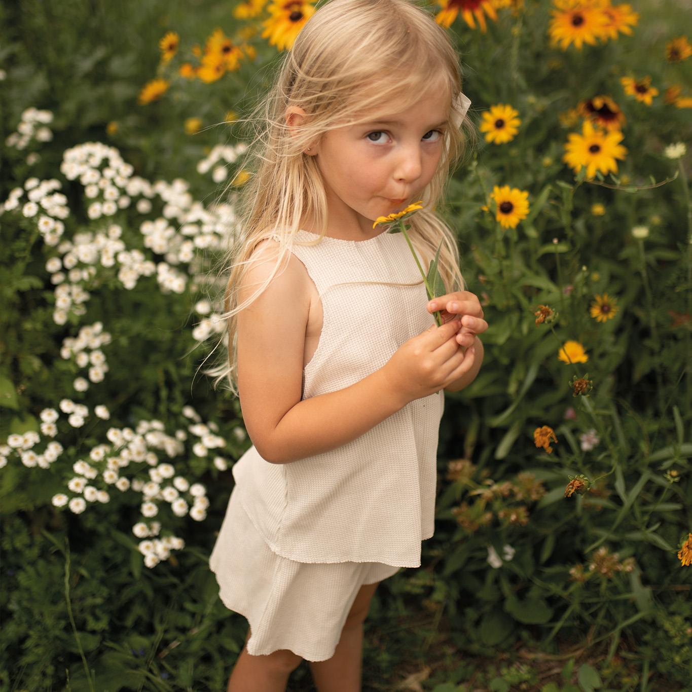 Set with Shorts and Ribbon Detail on Neck