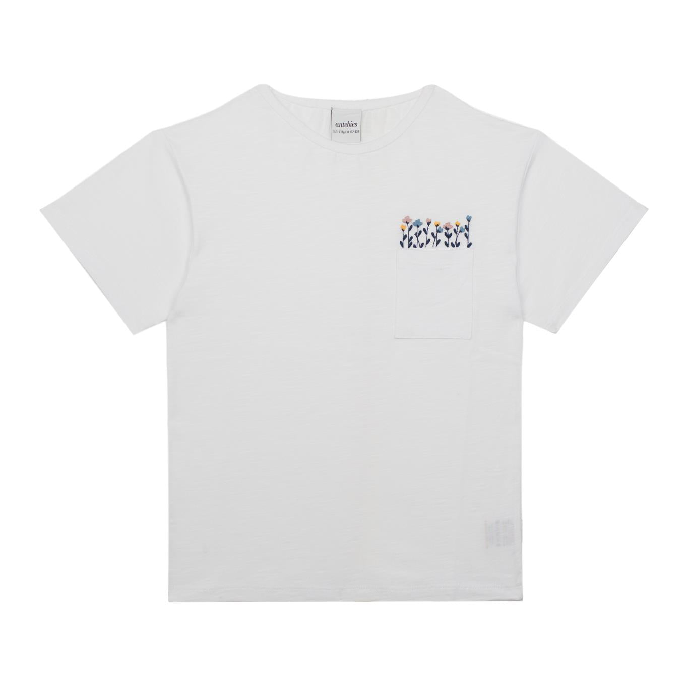 Flower Detailed Tshirt on the Pocket