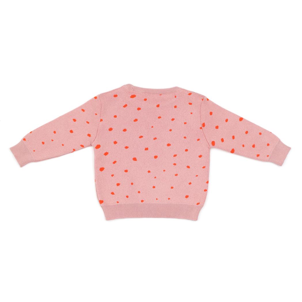 Patterned Organic Cotton Baby and Child Sweater Pink