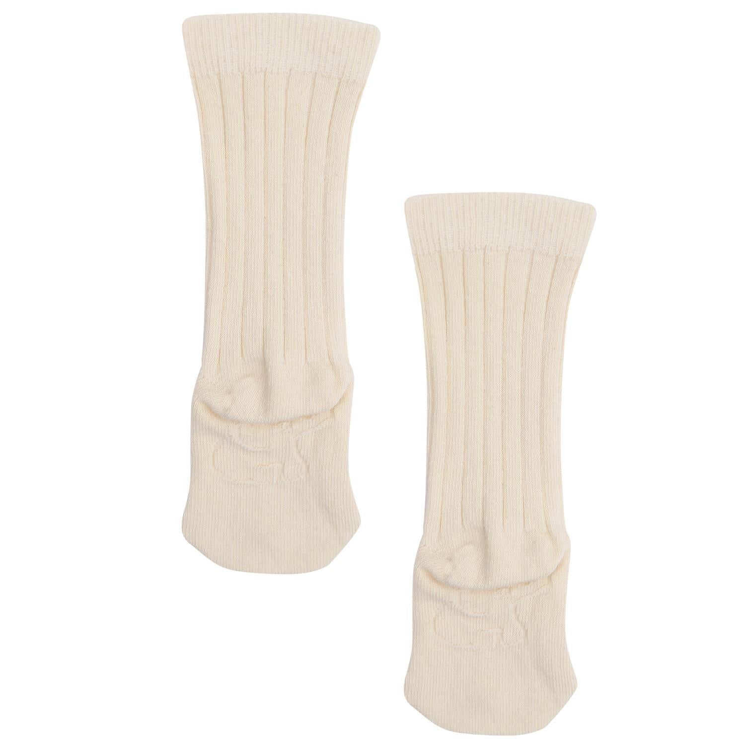 Knee Length Organic Cotton Baby and Child Socks Cream