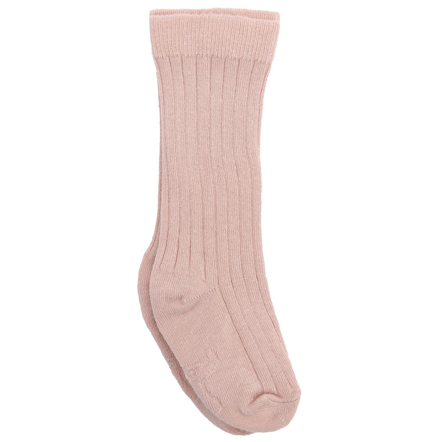 Knee Length Organic Cotton Baby and Kids Socks Pink