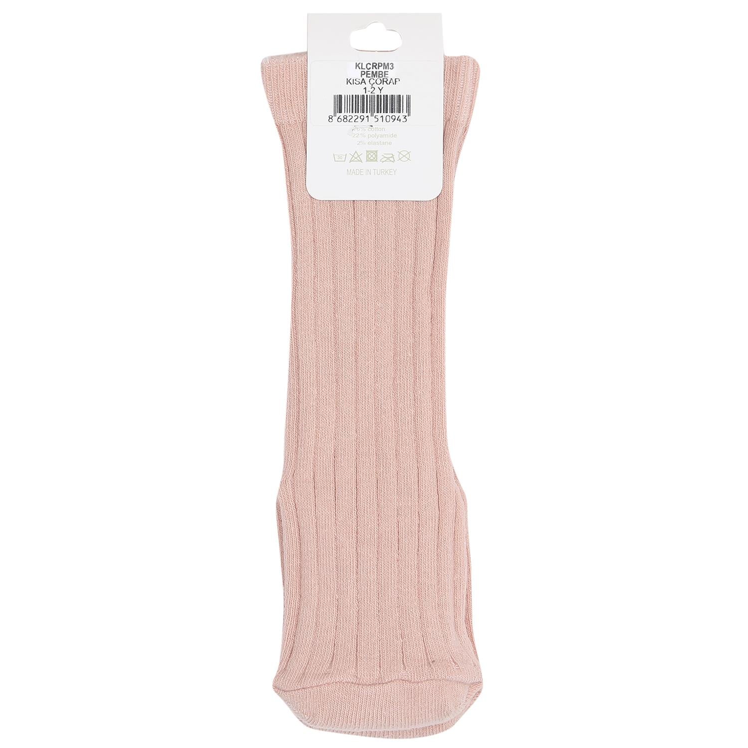 Knee Length Organic Cotton Baby and Kids Socks Pink