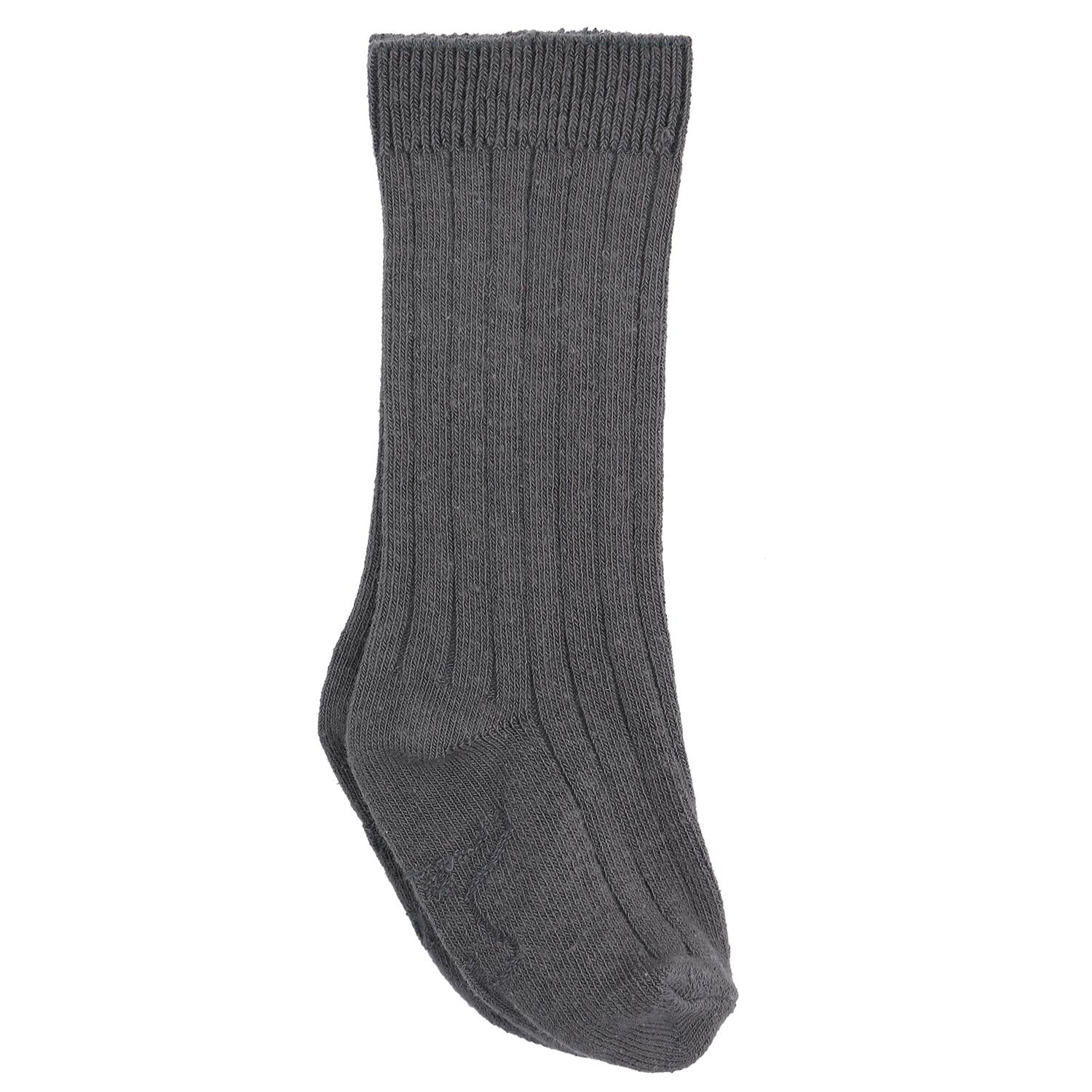 Knee Length Organic Cotton Baby and Child Socks Gray