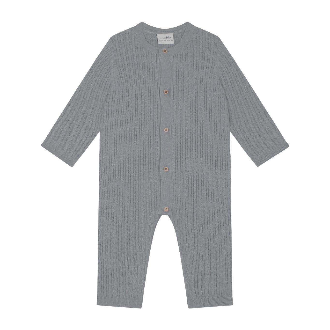 Gray Herringbone Knitted Jumpsuit