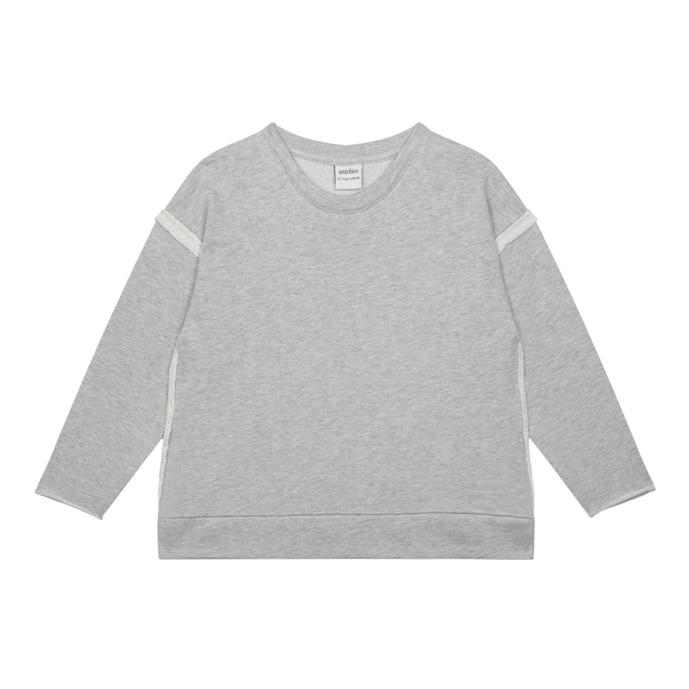 Gray Contrast Detailed Sweatshirt