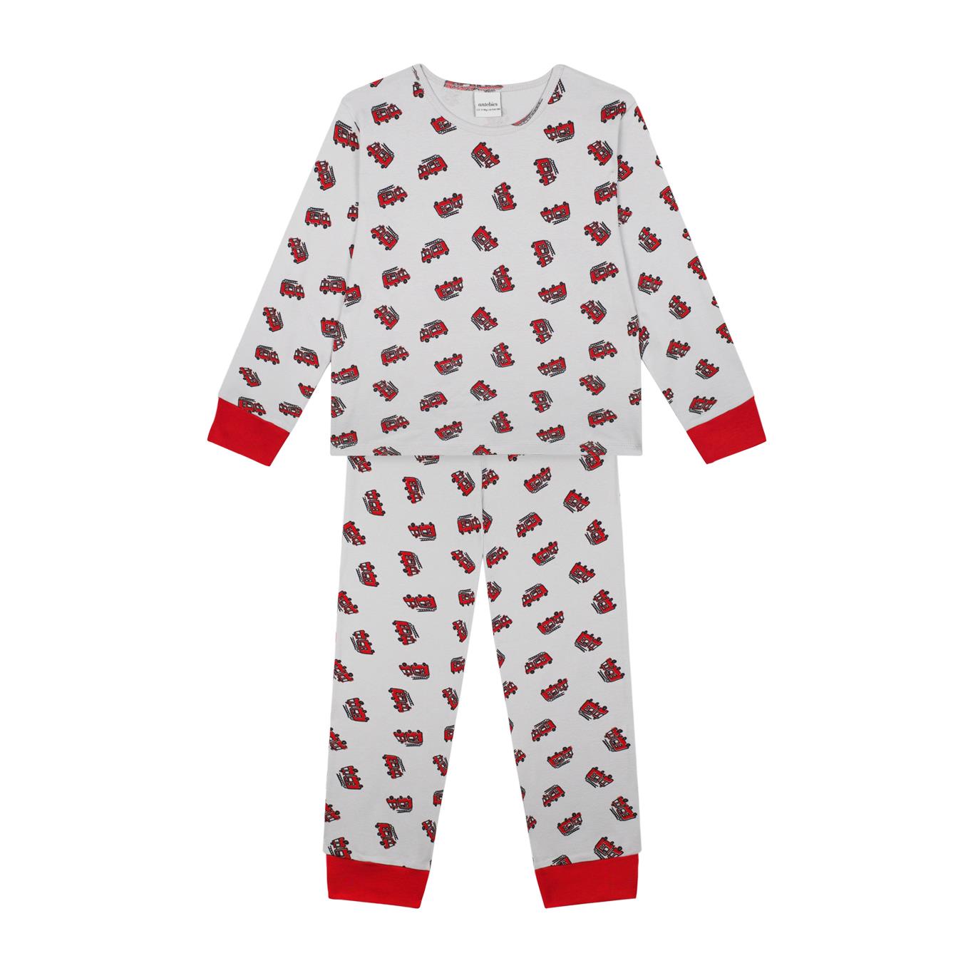 Fire Truck Long Sleeve Pajama Set