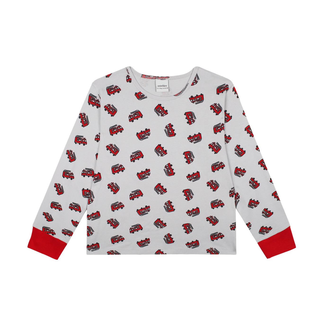 Fire Truck Long Sleeve Pajama Set