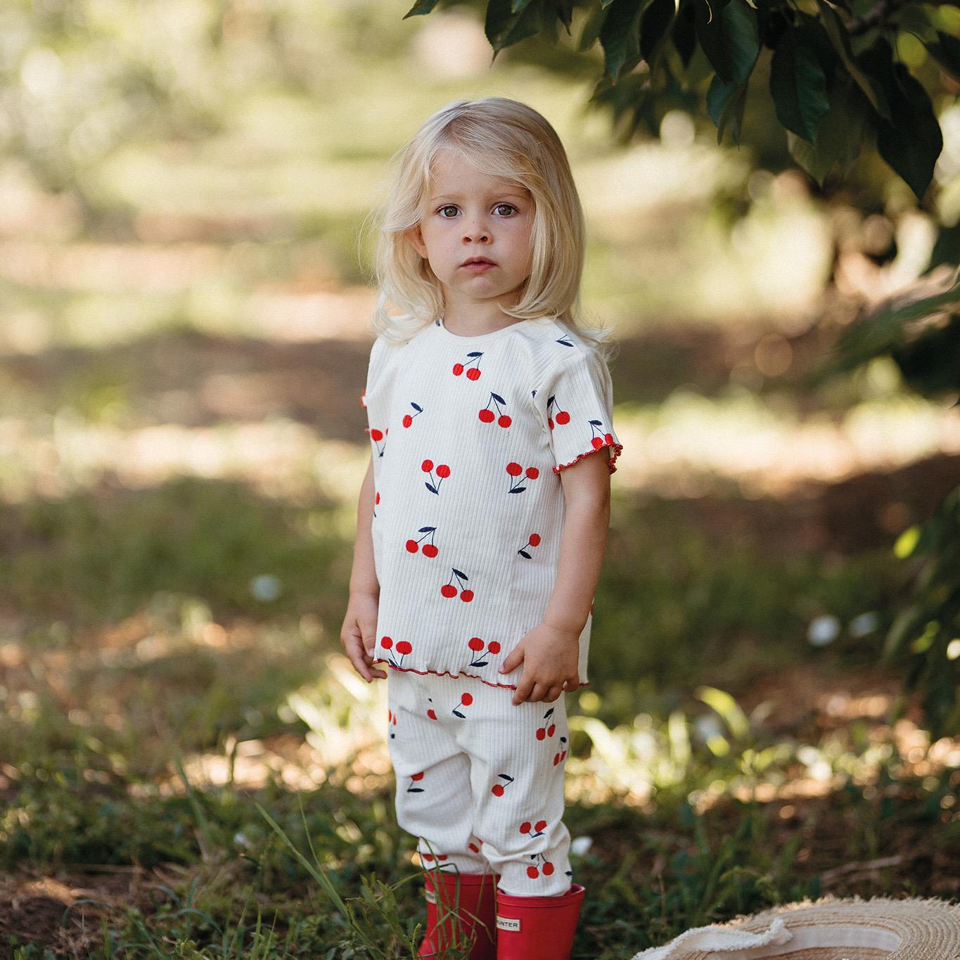Cherry Tshirt Tights Set
