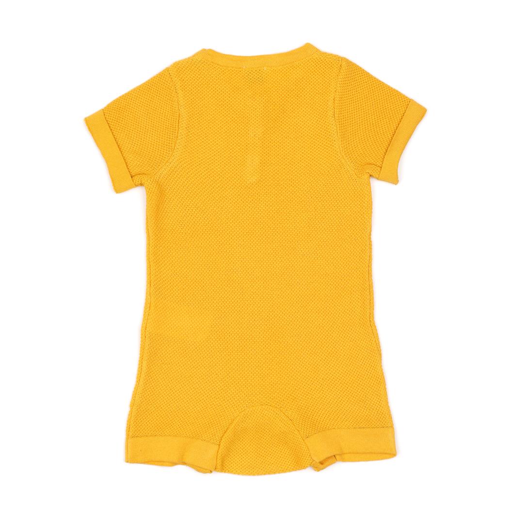 Short Sleeve Summer Spring Baby Romper Yellow