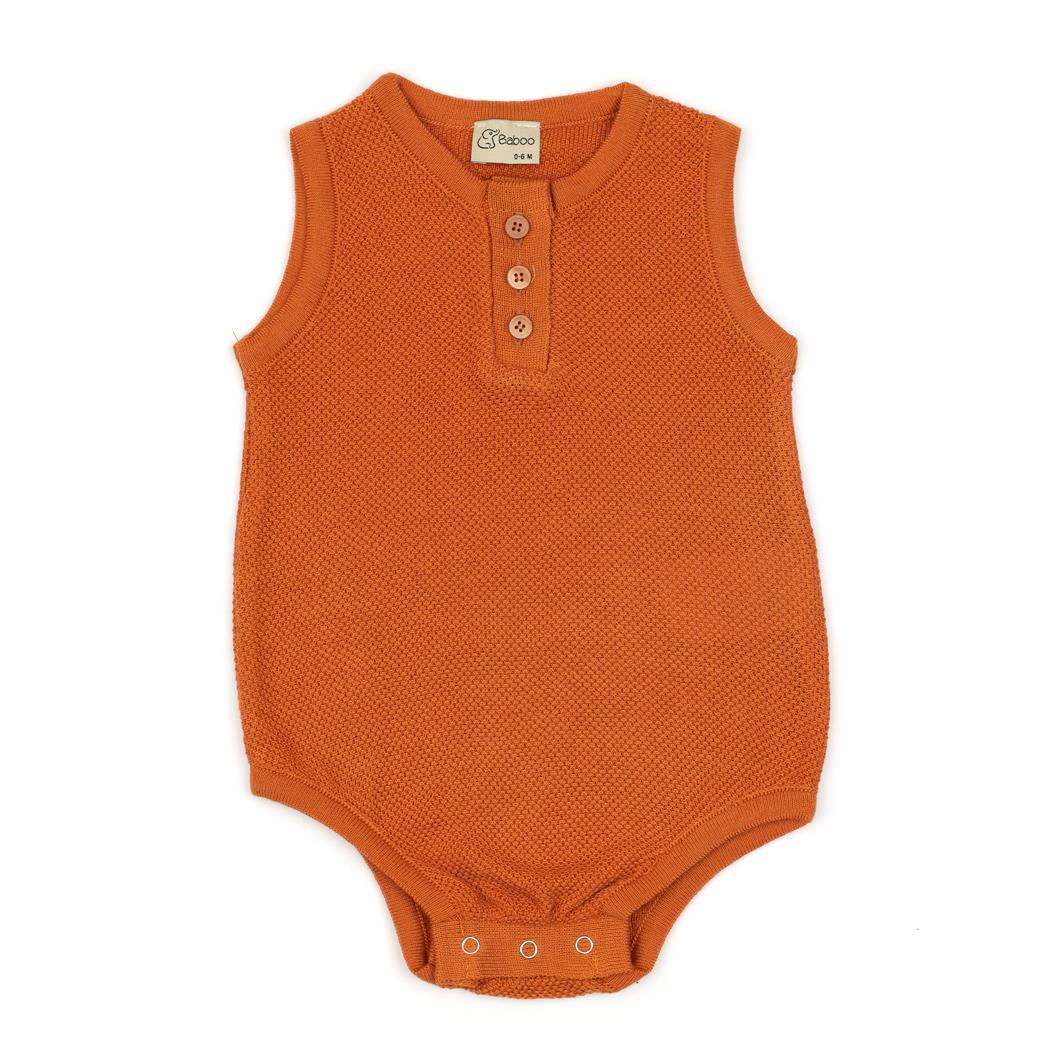 Sleeveless Summer Spring Baby Jumpsuit Cinnamon
