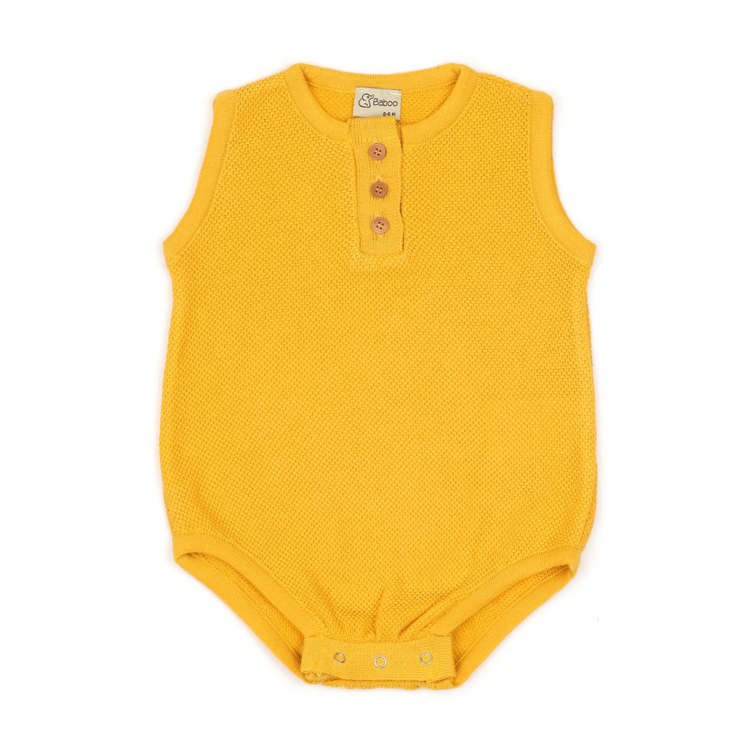 Sleeveless Summer Spring Baby Overalls Yellow