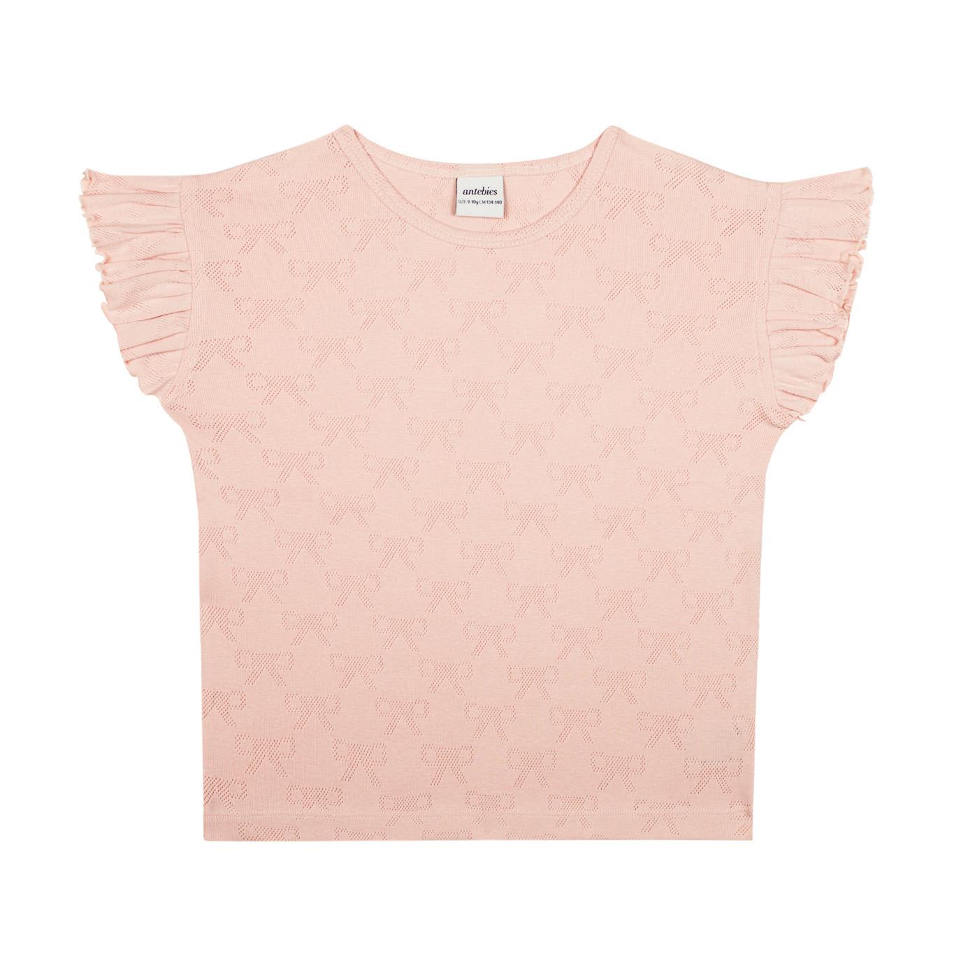 Ribbon Jacquard Ruffle Shorts Pajamas