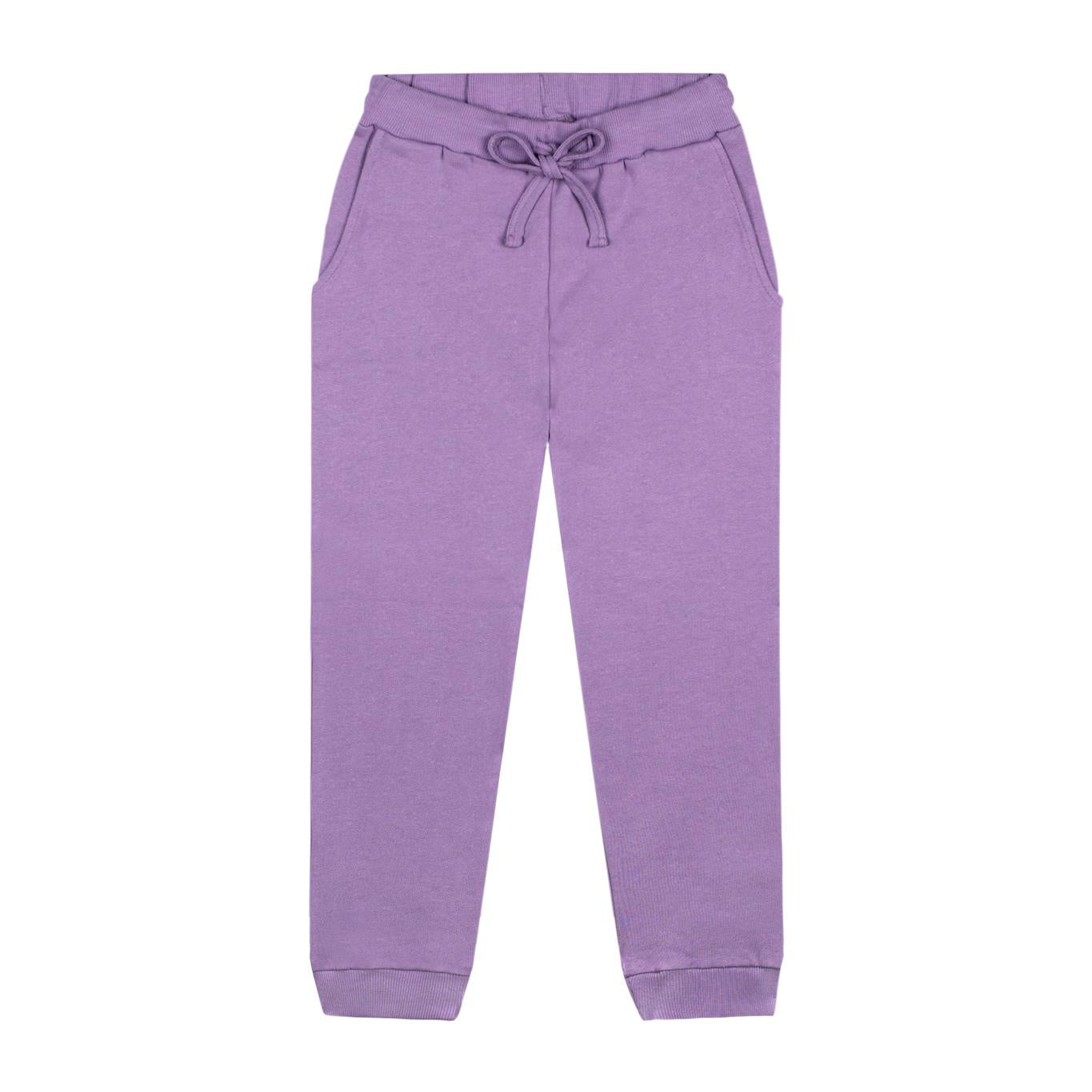 Bird Embroidered Purple Futter Tracksuit Set