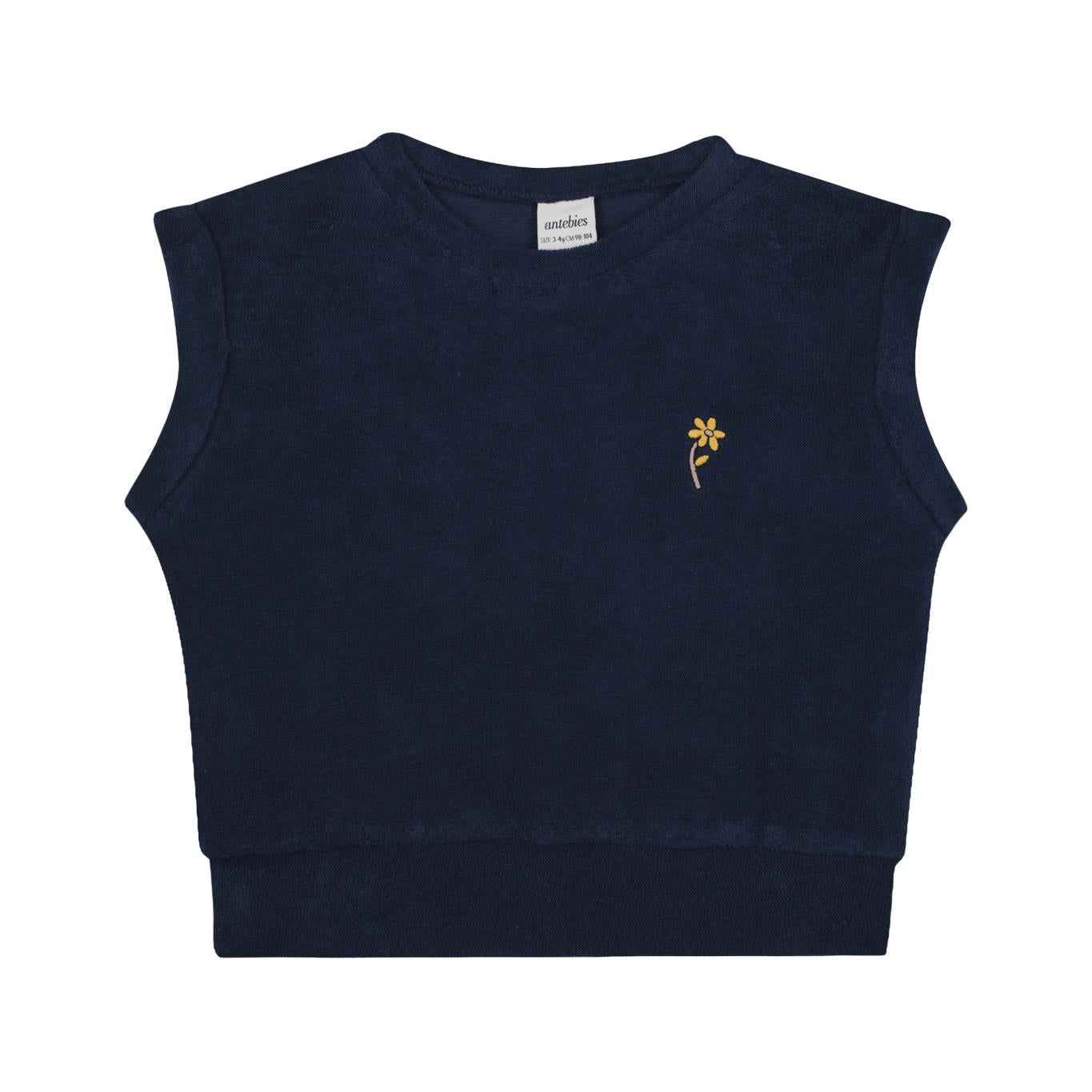 Navy Blue Towel Shorts Set