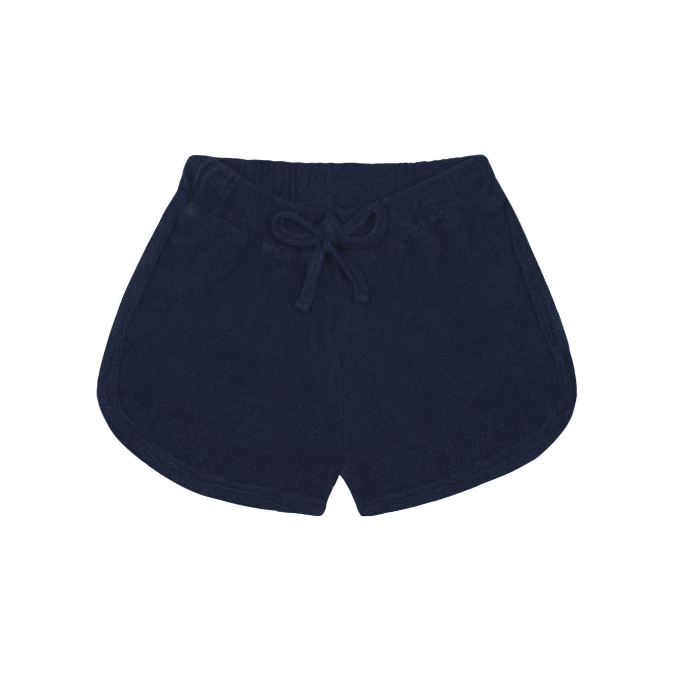 Navy Blue Towel Shorts Set