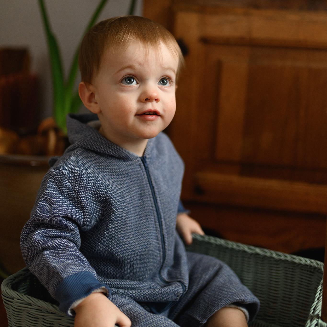 Blue Futter Bear Ear Sweatshirt Trousers Set