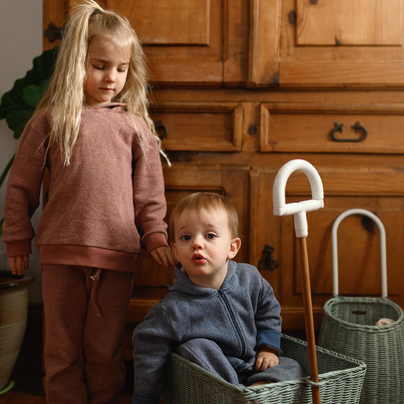 Blue Futter Bear Ear Sweatshirt Trousers Set