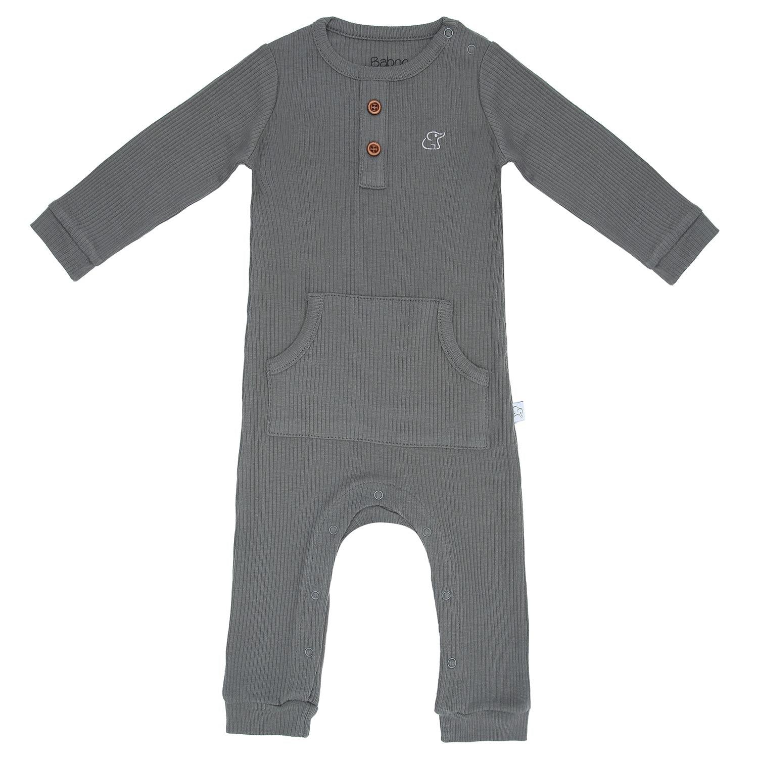 Modal Fabric Baby and Child Overalls Gray