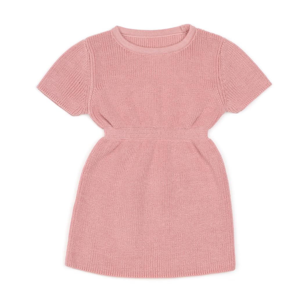 Organic Cotton Baby and Child Knitted Dress Pink