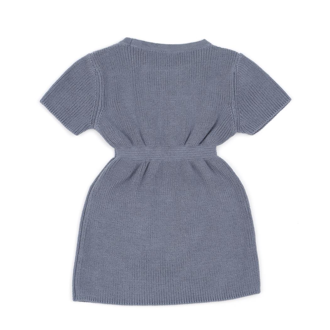 Organic Cotton Baby and Child Knitted Dress Blue
