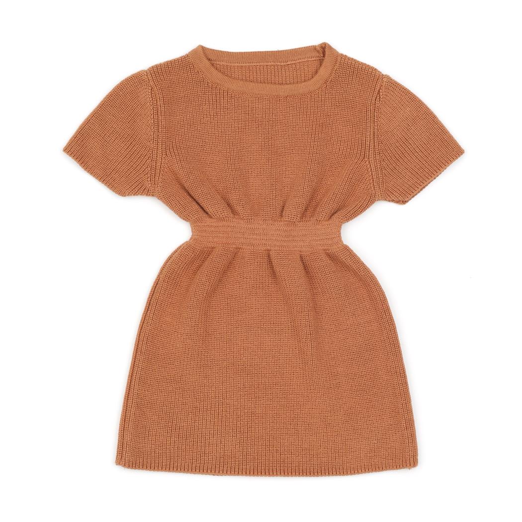 Organic Cotton Baby and Child Knitted Dress Brown
