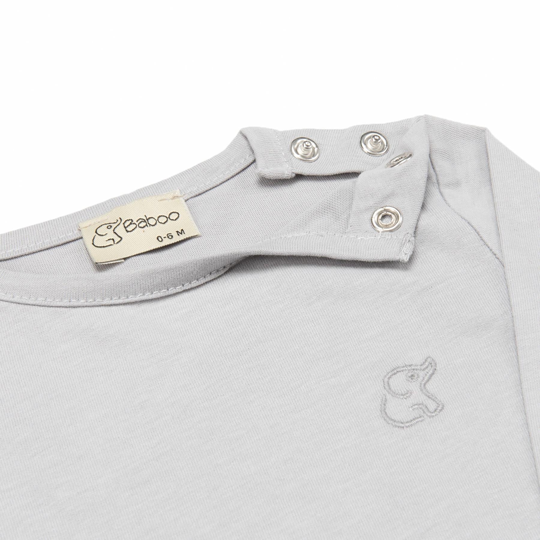 Organic Cotton Fabric Baby and Child Bottom Top Set Gray