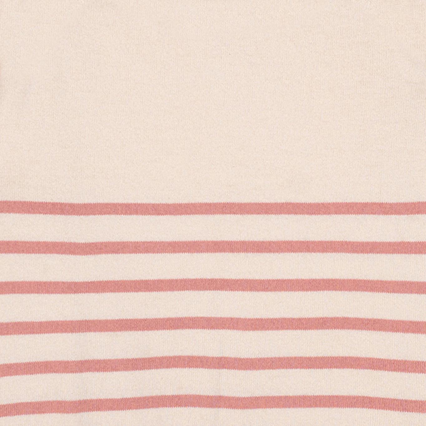 Pink Striped Cream Knitwear Tracksuit Set