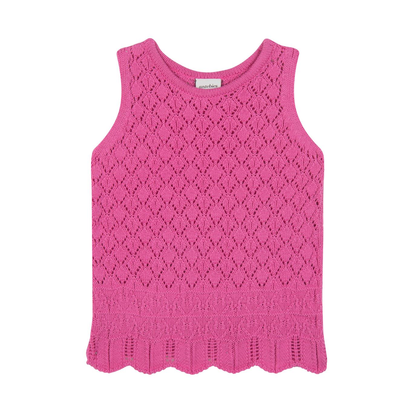 Pink Jacquard Knitwear Shorts Set
