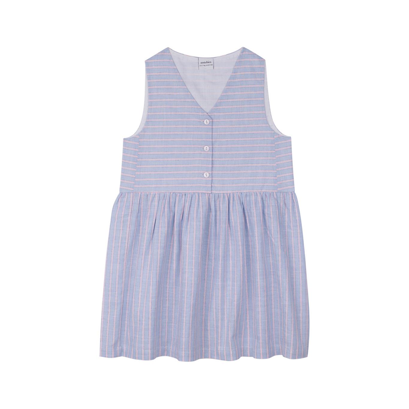Pink Blue Striped Dress